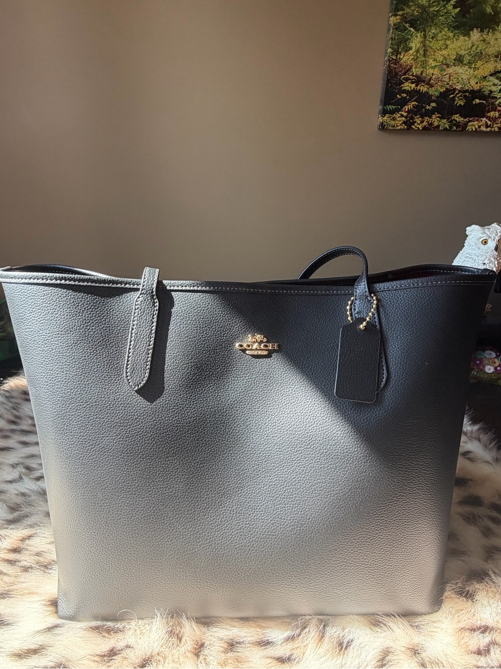 Large Black City Tote